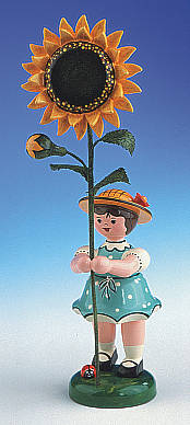 hubrig Figuren Blumenmdchen, 307h2013 als Bestell- und Artikelnummer, mit Sonnenblume